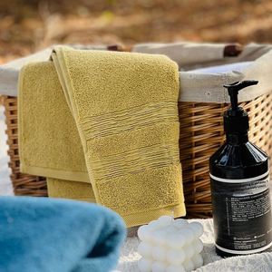 Serviette de bain en satin 100% coton, tissée, écologique, séchage rapide, douce, durable, qualité cinq étoiles, pour la maison et l'hôtel - Product Image 3