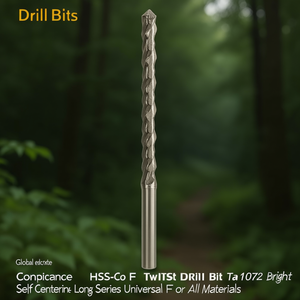 Hss-Co Twist <b>Drill</b> <b>Bit</b> Ta1072 Bright Self Centering <b>Long</b> Series Universal For All Materials - Product Image 3