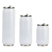 Bouteille d'eau isotherme en acier inoxydable en forme de canette de cola, 350 ml/450 ml/600 ml, à double paroi sous vide, avec paille et couvercle