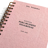 Carnet à spirale YO en flanelle à couverture rigide, journal/agenda avec estampage à chaud doré, bande élastique, poche arrière, coins arrondis, planificateur personnalisé