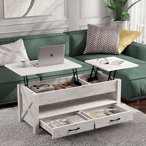 Nuevos muebles modernos minimalistas contemporáneos, mesas <span class=keywords><strong>de</strong></span> <span class=keywords><strong>centro</strong></span> <span class=keywords><strong>de</strong></span> madera superior lifu expandibles grises para sala <span class=keywords><strong>de</strong></span> estar - Product Image 2