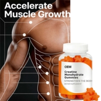 Gummies de créatine monohydrate OEM pour le soutien et la force musculaire, 60 gummies, complément alimentaire GMP