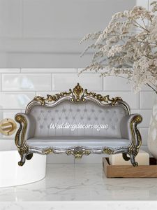 Sofá Seccional de dos plazas con asiento de amor de estilo sencillo y elegante para bodas, recepción de eventos para novia y novio, sofá para Villa - Product Image 4