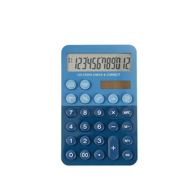 Customized Logo Wholesale Promotional Gift 12 Digits Electronic Student Scientific Calculator Dual Power