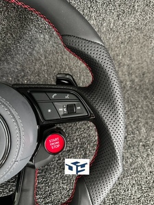 Volant en cuir à livraison rapide pour Audi A4 B9 Rs3 Rs4 Rs8 A3 A5 S3 S4 S5 B9 2017-2020 <span class=keywords><strong>2021</strong></span> 2022 - Product Image 3