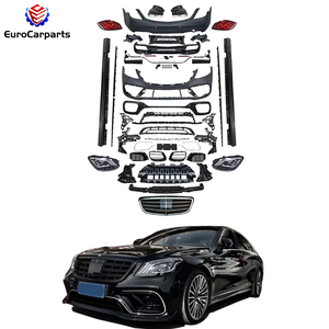 Classe <span class=keywords><strong>S</strong></span> <span class=keywords><strong>W222</strong></span> da vecchio a nuovo Kit carrozzeria stile S63 TI con luci 2014 ~ 2018Y paraurti anteriore paraurti posteriore diffusore di scarico punta griglia - Product Image 1