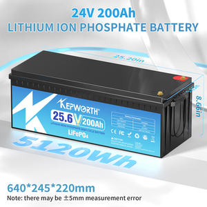 Nouvelle batterie au lithium 24V 200Ah avec BMS intégré, cellules au phosphate de fer et de lithium, durée de vie de 6000 cycles pour camping-cars, voiturettes de golf, solaires - Product Image 4