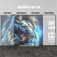 Écran de Projection Cadre Fin ALR CLR Black Diamond Suppression Lumière Ambiante pour Projecteur Longue Portée 3D 8K