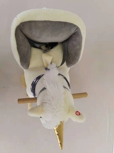 Ngựa Bập Bênh Kỳ Lân Đồ Chơi Nhồi Bông Bằng Gỗ Cho Trẻ Em Có Nhạc - Product Image 6