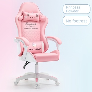 <span class=keywords><strong>Silla</strong></span> <span class=keywords><strong>Gamer</strong></span> Giratoria Blanca de Cuero PU Estilo Racing con Diseño de <span class=keywords><strong>Cinnamoroll</strong></span>, Estructura de Acero Inoxidable, Elevación a Gas de 3 Niveles y Cojín Acolchado - Product Image 6