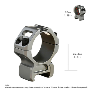 Montura de Aluminio BANGBANG para Visor con Tornillos de Doble Fila, Base de 20mm, Altura Central de 1.0" para Uso Exterior (Gris) - Product Image 3