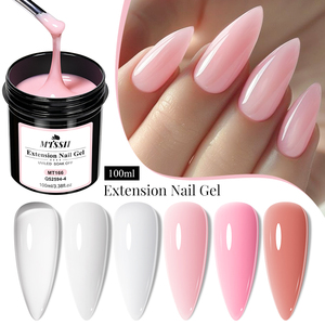 Gel UV/LED de construction MTSSII pour ongles, acrylique, pour French Manucure, <span class=keywords><strong>vernis</strong></span> <span class=keywords><strong>semi</strong></span>-<span class=keywords><strong>permanent</strong></span> UV 100ml, transparent, <span class=keywords><strong>blanc</strong></span>, <span class=keywords><strong>rose</strong></span>, gel d'extension pour ongles - Product Image 1