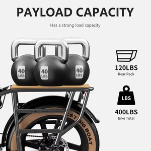 Triciclo Eléctrico con Batería de Litio y Canasta de Compras, Capacidad de 330 Libras, Llantas Gruesas de 20 Pulgadas, para Desplazamientos Urbanos, 720Wh, Potencia Extrema - Product Image 1