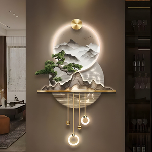 Yüksek dağ akan su ve nehirler sundurma duvar dekor boyaması manzara yüksek dereceli üç boyutlu LED asılı resimler - Product Image 3