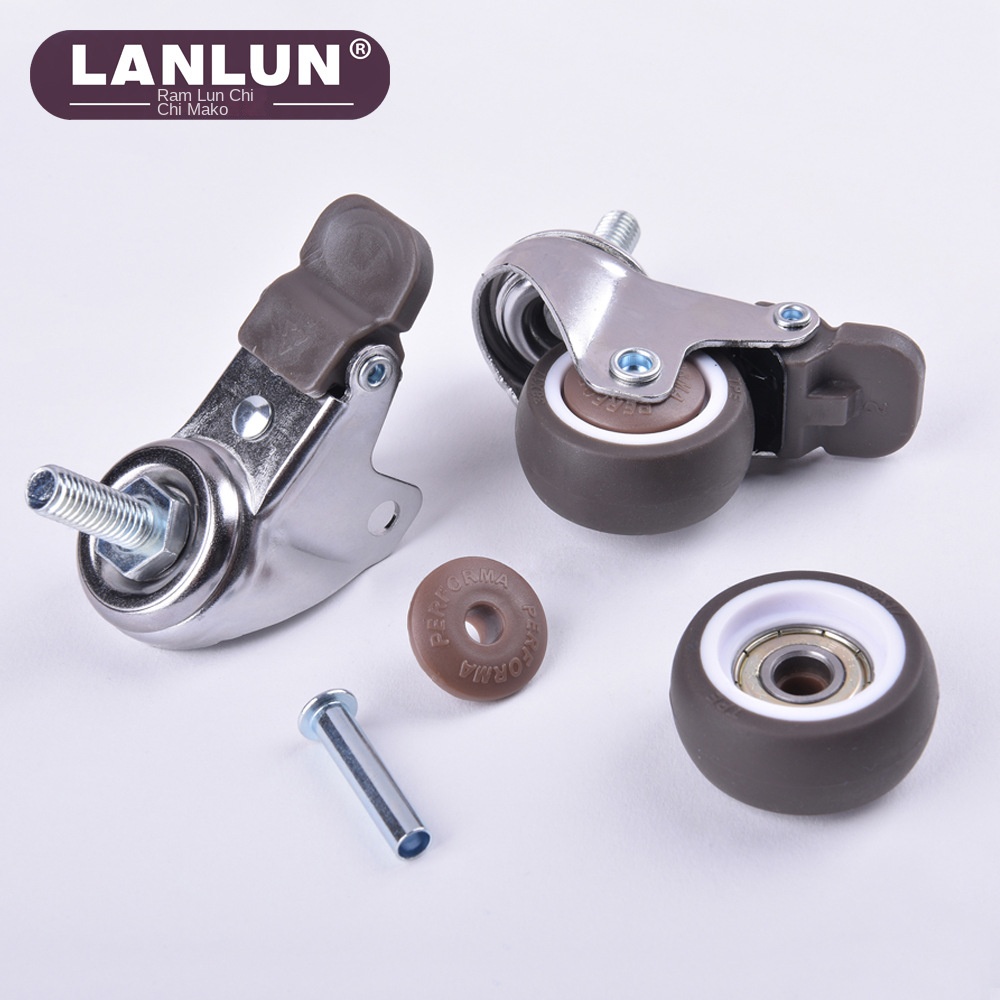 Universal Swivel Caster Wheels - M6/M8/M10 Screw, Rubber, 1-2 Inch | Industrial Furniture Use