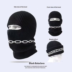 Passamontagna Invernale da Uomo <span class=keywords><strong>in</strong></span> <span class=keywords><strong>Cotone</strong></span>, Maschera Termica Antivento Regolabile, Taglia Unica - Product Image 5