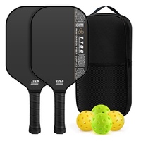 Raquette de pickleball en fibre de carbone T700 P2 41,6 cm x 16 mm d'épaisseur 220 g de poids