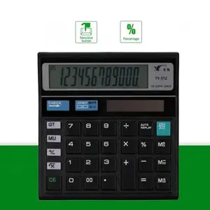 Precio de fábrica al por mayor 512 Convertidor de moneda de negocios de oficina calculadora electrónica financiera de escritorio de 12 dígitos con logotipo personalizado