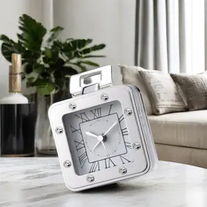 Wholesale In Stock High Grade Desktop Clock Alloy Modern Design Pocket Clock Home Decoration For Business Gift Corporate Gifts