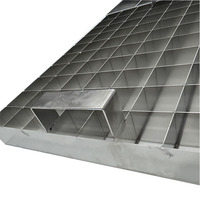 Diviseur de gâteau carré en acier inoxydable de qualité alimentaire 0,8 mm 30x40 cm avec poignée, cadre de découpe pour couper des cubes de pâtisserie uniformément