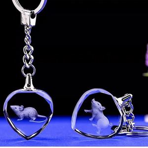 Porte-clés en cristal personnalisé avec gravure au laser ou impression couleur, vente en gros à bas prix, porte-clés en cristal LED en forme de cœur vierge - Product Image 2