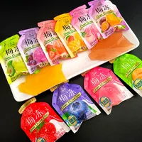 Liuliumei Mei Gelée de Konjac aux bactéries lactiques et à la fraise, surgelée en vrac 500g, collation pour le bureau et les loisirs