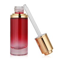 Flacon compte-gouttes de sérum en verre blanc rose bleu de 15ml 30ml de couleur personnalisée pour emballage cosmétique