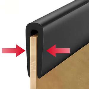 Bandes de bordure en caoutchouc <span class=keywords><strong>EPDM</strong></span> en forme de U, autocollantes, pour la décoration des bords et la protection des bords métalliques, vente en gros - Product Image 3