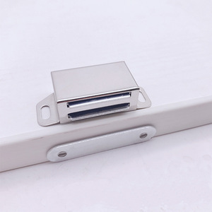 Loquet de porte magnétique en acier inoxydable pour porte d'armoire, fermeture magnétique puissante avec installation fixe par vis - Product Image 1