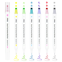 Stylo tampon japonais, marqueur floral double embout, stylo de coloriage mignon pour cartes DIY et journal pour enfants