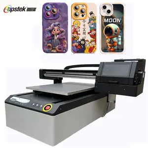 Ripstek 6090 uv flatbed stampante rotativa a1a3 uv dtf stampante con testina di stampa XP600 , TX800 , I3200 per la stampa di bottiglie custodie del telefono