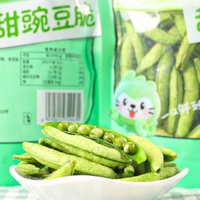 Harga pabrik grosir tas 80g chip bit kering kriwil kacang manis makanan ringan sayuran VF manis kacang renyah