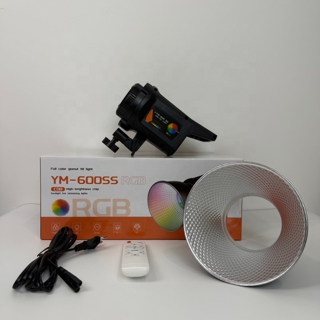 Smart Remote Control RGB Video Light Kit 100W COB Lamp with Hood