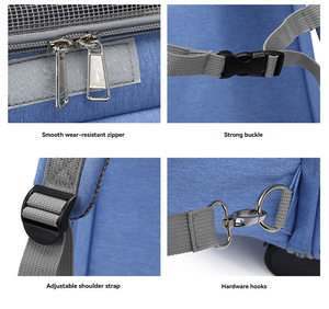 Penjualan laris OEM & ODM luar ruangan Multi fungsi kapasitas besar tahan angin portabel abd sejuk tas perjalanan kucing Oxford tali hewan peliharaan - Product Image 6