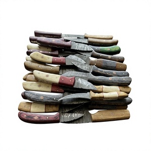 Cuchillo de Supervivencia y Caza de Acero de Damasco Forjado a Mano, Hoja Fija Mini Tipo Drop Point, Mango de Madera, Grado Industrial, para Revendedores OEM 58/60 - Product Image 2