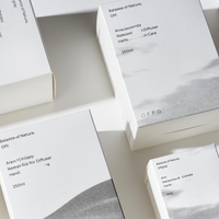 Boîte en papier cosmétique en coton blanc personnalisée, boîte d'emballage pour bijoux personnalisée avec logo en relief