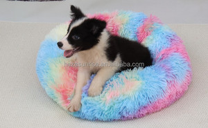 Fluppy Faux Fur Donut Haustier bett Umwelt freundliches Luxus-Rundbett für Hunde und Katzen Factory Direct Drop Shipping - Product Image 5
