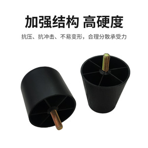 Patas de plástico para muebles Luye Hardware con tornillos cuadrados negros de 50 mm con ajuste de altura para sofá, mesa, mueble de TV - Product Image 4