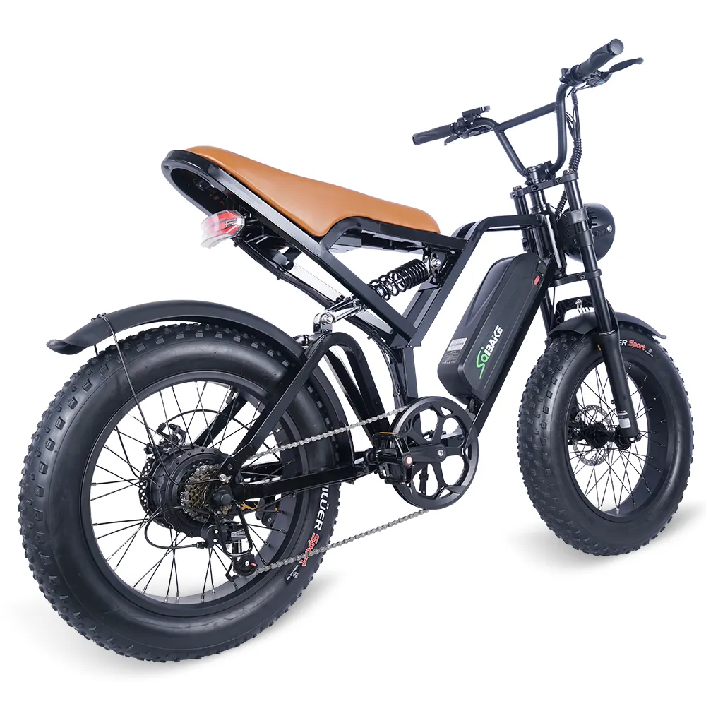 Elektro-Mountainbike mit 48 V 750 W Nabenmotor Outdoor-E-Bike mit 48 V 15 Ah herausnehmbarem Akku  Vintage-Elektro-Motorräder