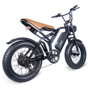 Bicicleta de montanha elétrica com motor de cubo 48V 750W para uso ao ar livre e motocicletas elétricas vintage com bateria removível 48V 15Ah
