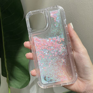 Venta al por mayor de lujo 3 en 1 agradable a prueba de golpes brillo arenas movedizas cubierta trasera para <span class=keywords><strong>Moto</strong></span> G14 G54 Gpower 2024 5g - Product Image 2