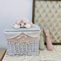 Panier de rangement pour meubles en osier bon marché Panier à linge avec couvercle
