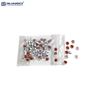2 ml HPLC cam şişeler için 11 mm Mini Doğal Kauçuk <span class=keywords><strong>Tef</strong></span> <span class=keywords><strong>Septa</strong></span> ve Alüminyum Kıvrımlı Kauçuk Uç Tıpa Kapakları - Product Image 4