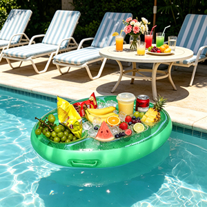 Portabicchieri Gonfiabile Multifunzionale Pieghevole in Plastica Rinforzata per Feste in Piscina, Secchiello per Ghiaccio, Raffreddamento Vino e Birra Estivo - Product Image 4