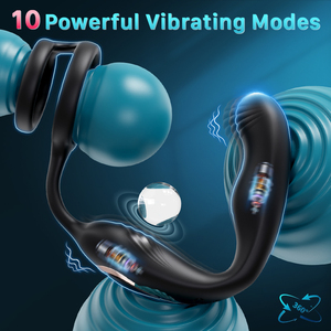 Masseur de prostate, vibrateur anal, jouets sexuels masculins pour hommes, <span class=keywords><strong>plug</strong></span> anal gay, jouets pour adultes, <span class=keywords><strong>plug</strong></span> anal pour femmes, télécommande, 7 modes de vibration - Product Image 2