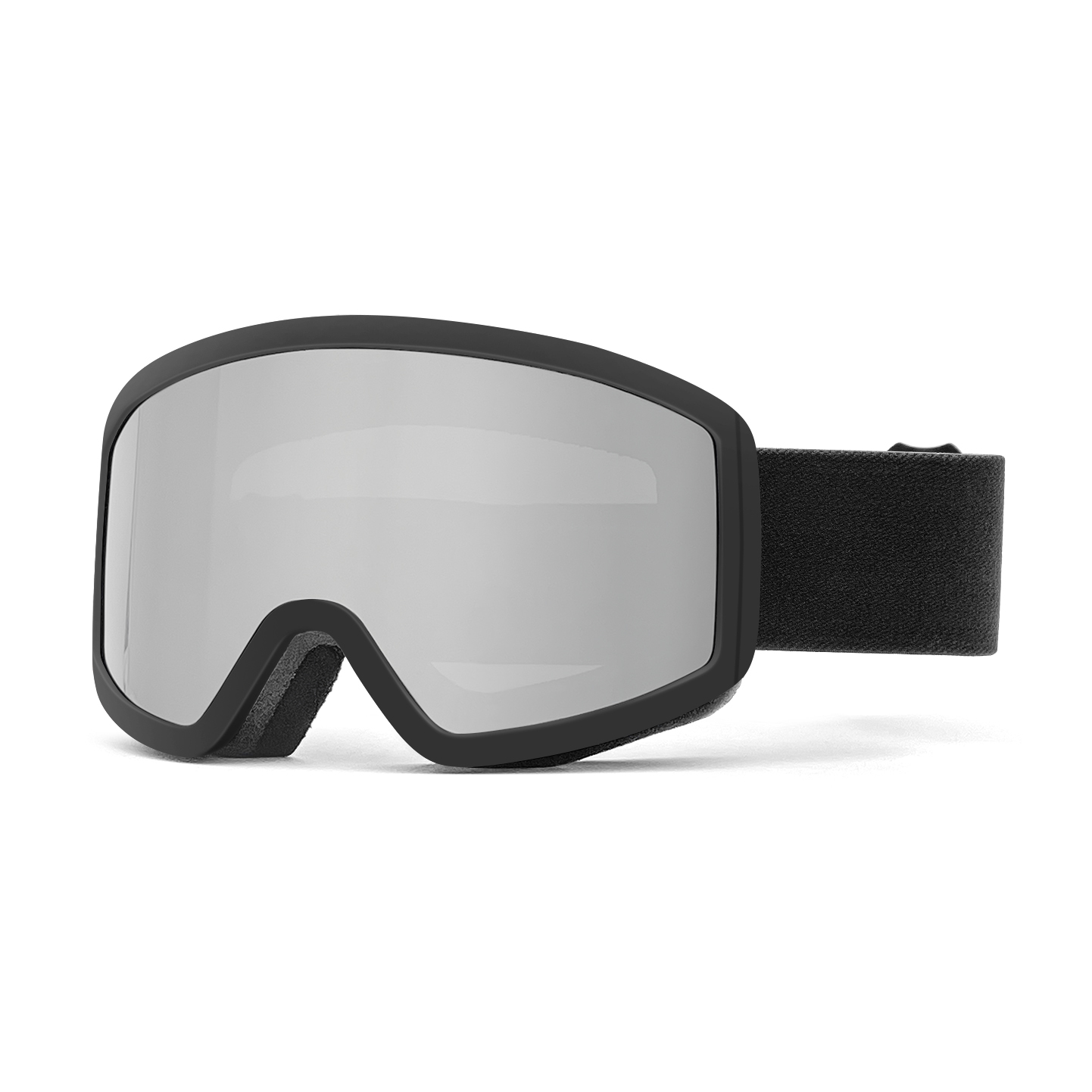 Black frame silver lenses