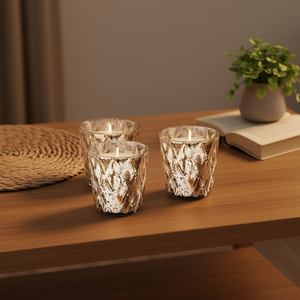 Candela in Cera di Soia Aromatizzata S/4 in Barattolo di Vetro Cilindrico, Decorazione Vintage per Interni - Product Image 2