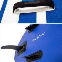 Planche à pagaie gonflable stable de 10 'avec sac à dos, pagaie, pompe HP et laisse gratuite