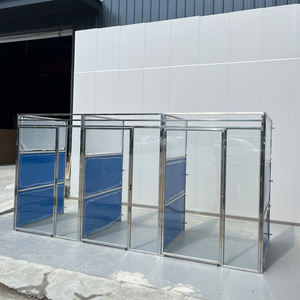 Köpekler için Kennels katı toz kaplı paslanmaz çelik kase ile açık büyük köpek kafesi - Product Image 1