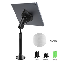 Support magnétique de bureau pour tablette PC avec rotation à 360 degrés réglable compatible avec tout support mural de voiture en alliage d'aluminium pour iPad